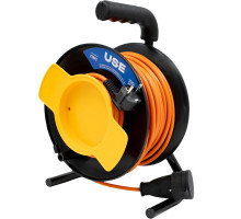 Удлинитель USE ПВС 3500 Вт, 30 м, на садовой катушке без заземления USE303-015