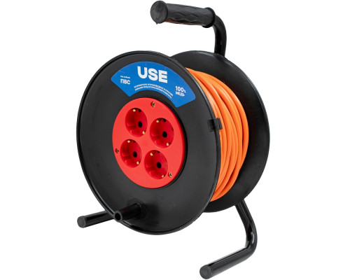 Удлинитель USE ПВС 2200 Вт, 50 м, на катушке без заземления USE303-026