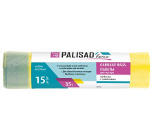 Пакеты для мусора с завязками Home (35 л; 15 шт; желтые) PALISAD 927165