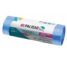 Пакеты для мусора с завязками Home (60 л; 20 шт; синие) PALISAD 927205