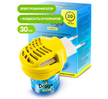 Комплект: электрофумигатор + жидкость от комаров GRASS Drago 30мл. NS-0002