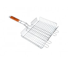 Решетка-гриль GRILLBOOM 27х32х6 см, глубокая, хромированная 104-028