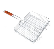 Решетка-гриль GRILLBOOM 28х35х5 см, глубокая, хромированная 104-026