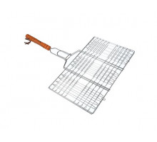 Решетка-гриль GRILLBOOM 47х34х22 см, хромированная, круглая ручка 104-029