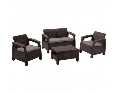 Комплект мебели KETER Corfu Set коричневый 17197361РКС