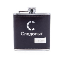 Фляжка в кожаном оплете Следопыт Browny 180 мл, коричневая PF-BD-F16