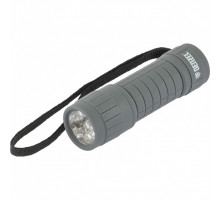 Светодиодный фонарь DENZEL серый корпус с мягким покрытием 92612