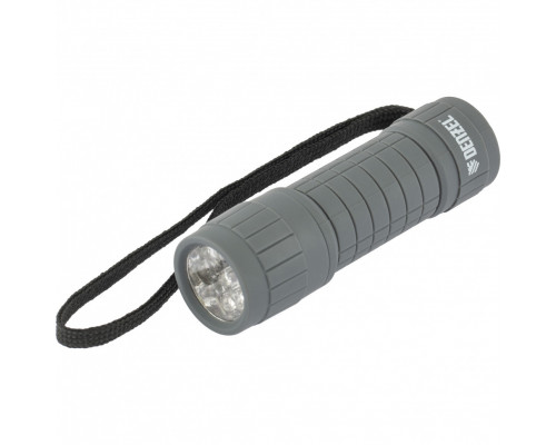 Светодиодный фонарь DENZEL серый корпус с мягким покрытием 92612