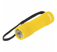 Светодиодный фонарь DENZEL жёлтый корпус с мягким покрытием 92613