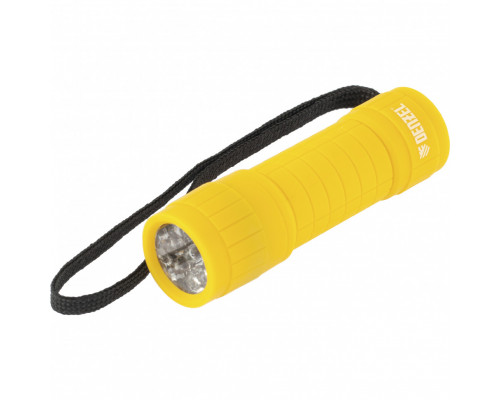 Светодиодный фонарь DENZEL жёлтый корпус с мягким покрытием 92613