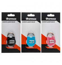 Цифровой замок ЕРМАК блистер, металл, 3 цвета, CR-19В 468-044