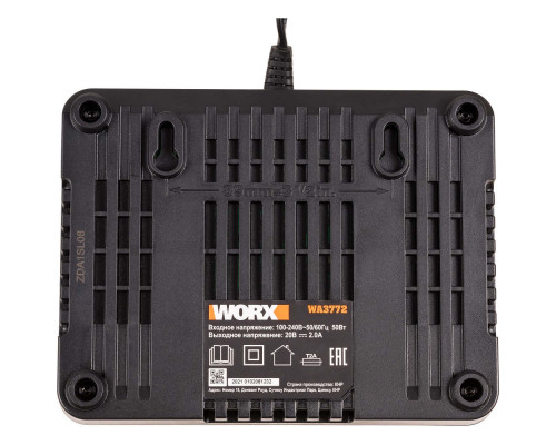Устройство зарядное двойное (20 В; 2х1 A) WORX WA3772