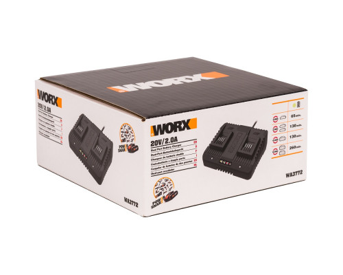 Устройство зарядное двойное (20 В; 2х1 A) WORX WA3772