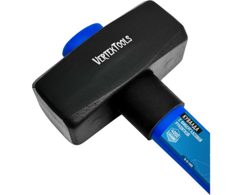 Кувалда VertexTools 4000 г, фибергласовая обрезиненная рукоятка 10-12-4000