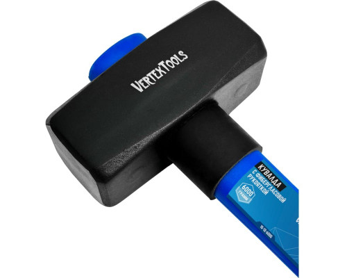 Кувалда VertexTools 6000 г, фибергласовая обрезиненная рукоятка 10-12-6000