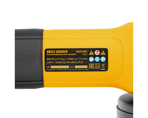 Углошлифовальная машина Denzel AGL115-800 26902