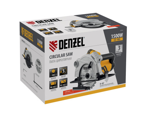 Пила циркулярная Denzel CS-185  27303