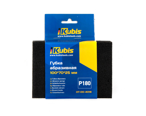 Губка абразивная KUBIS 100х70х25 мм, Р 180 07-00-4018