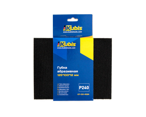 Губка абразивная KUBIS 125х100х12 мм, Р 240 07-00-4124