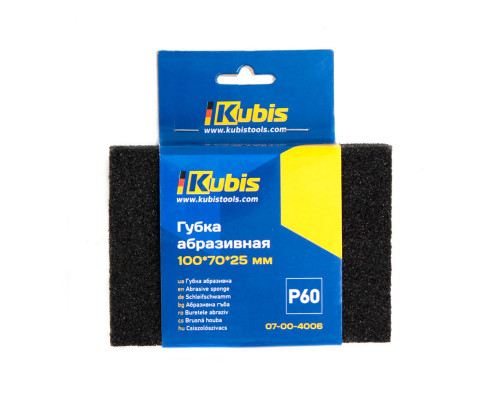 Губка абразивная KUBIS 100х70х25 мм, Р 60 07-00-4006