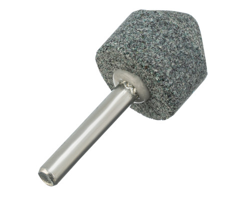 Шарошка абразивная, конус, для дрели, 25 x 25 мм, хвостовик d6 мм, 63С Denzel 76021