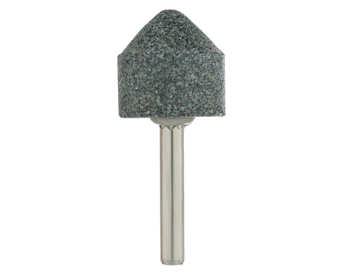 Шарошка абразивная, конус, для дрели, 25 x 25 мм, хвостовик d6 мм, 63С Denzel 76021