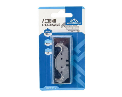 Лезвия крюковидные тип s24 10 шт Vertextools 0029-24-2