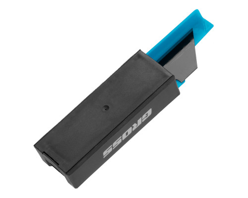 Лезвия GROSS 19 мм, SK2 Black, трапециевидные, выдвижной пластиковый пенал, 10 шт 79377