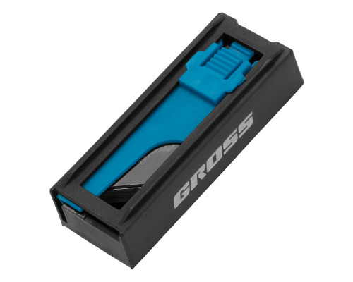 Лезвия GROSS 19 мм, SK2 Black, трапециевидные, выдвижной пластиковый пенал, 10 шт 79377