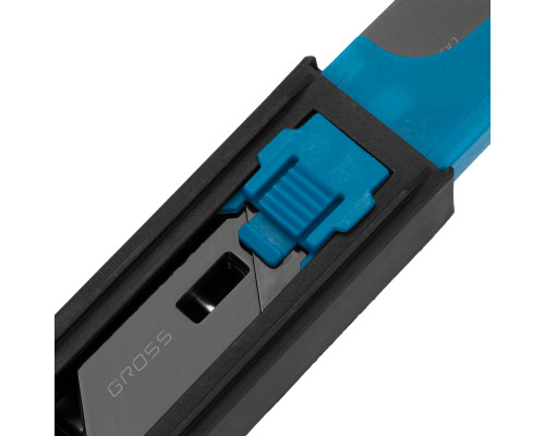 Лезвия GROSS 19 мм, SK2 Black, трапециевидные, выдвижной пластиковый пенал, 10 шт 79377