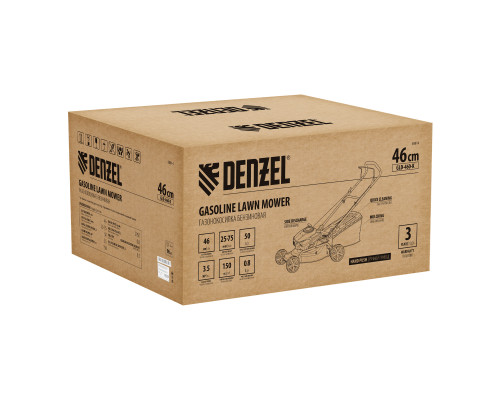 Газонокосилка бензиновая DENZEL GLD-460-K, 150 см3, 46 см, 50 л 58814