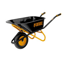 Тачка строительная, усиленная, объем 120 л, 220 кг, колесо 16х4.00-8 Denzel 689355