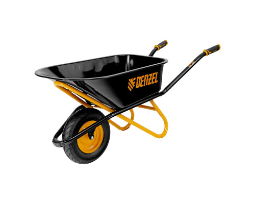 Тачка строительная, усиленная, объем 120 л, 220 кг, колесо 16х4.00-8 Denzel 689355