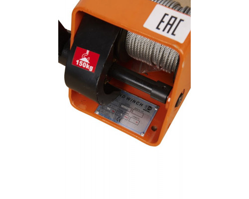 Ручная лебедка барабанная с тросом TOR GR-150 150 кг, 20 м 1005970