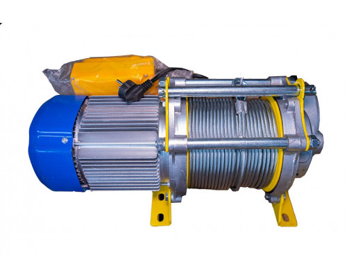 Лебедка TOR KCD-300/600 кг, 220В, с канатом 60 м, 24 м/мин, алюминиевый корпус 1034615