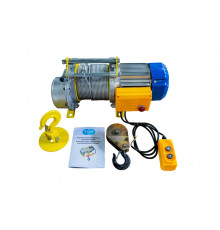 Лебедка TOR KCD-300/600 кг, 380В, с канатом 60 м, 24 м/мин, алюминиевый корпус 1034602