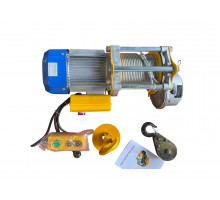 Лебедка TOR KCD-500/1000 кг, 220 В с канатом 50 м алюминиевый корпус 1024003