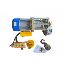 Лебедка TOR KCD-500/1000 кг, 220 В с канатом 50 м алюминиевый корпус 1024003