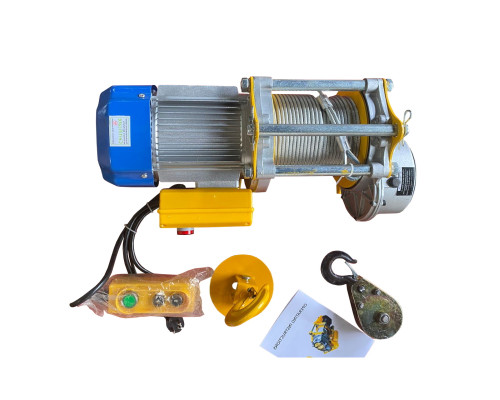Лебедка TOR KCD-500/1000 кг, 220 В с канатом 50 м алюминиевый корпус 1024003