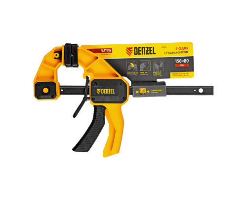 Струбцина Denzel F-образная, быстрозажимная, 150 х 80 мм, усиленный нейлоновый корпус 20505