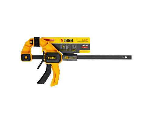Струбцина Denzel F-образная, быстрозажимная, 300 х 80 мм, усиленный нейлоновый корпус 20506