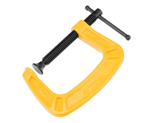 Струбцина G-образная, усиленная Denzel 75 мм 20642