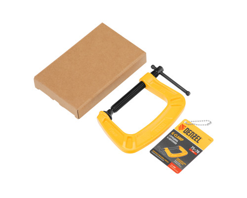 Струбцина G-образная, усиленная Denzel 75 мм 20642