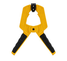 Струбцина клещеобразная, усиленная Denzel 80x60 мм, двухкомпонентные рукоятки 20797