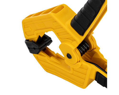 Струбцина клещеобразная, усиленная Denzel 80x60 мм, двухкомпонентные рукоятки 20797