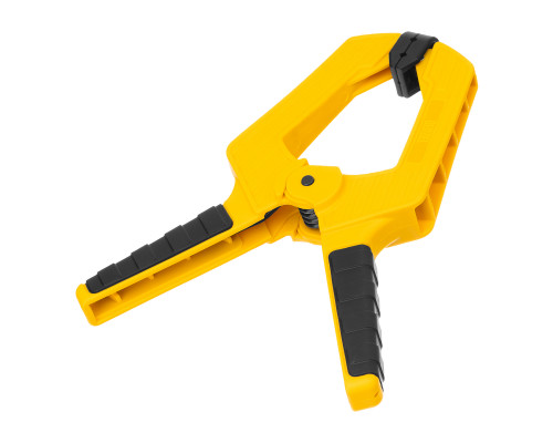 Клещеобразная усиленная струбцина Denzel 100x80 мм, двухкомпонентные рукоятки 20798