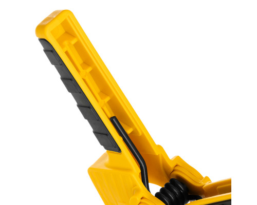 Клещеобразная усиленная струбцина Denzel 100x80 мм, двухкомпонентные рукоятки 20798