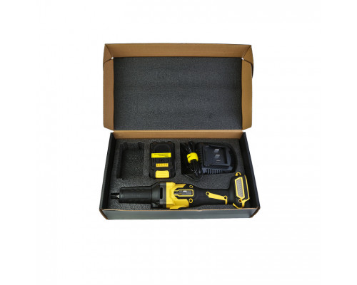 Машина шлифовальная прямая аккумуляторная Hanskonner цанга 6 мм, АКБ 4,0 Ач,ЗУ HSG1868