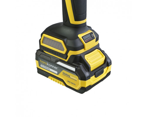 Машина шлифовальная прямая аккумуляторная Hanskonner цанга 6 мм, АКБ 4,0 Ач,ЗУ HSG1868