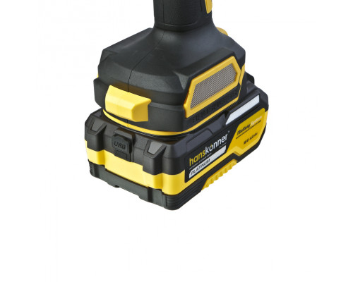 Машина шлифовальная прямая аккумуляторная Hanskonner цанга 6 мм, АКБ 4,0 Ач,ЗУ HSG1868